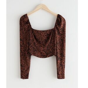 Animal Print long Sleeve Blouse